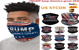 Trump Bandana Face Shield Mask Biden Seamless Magic Scarf Keep America Great Headbands Cycling Party Mask Headwear Neck FWE7983078254