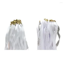 Party Decoration White Ribbons Fairys Wedding Twirling Laces Streamers Gold