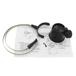 15X Monocular Glass Magnifier Watch Jewellery Repair Tools LED magnifying glass watch clock loupe lens