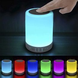 Portable Speakers Cell Phone Speakers Touchscreen bedside lamp with Bluetooth speaker high fidelity subwoofer suitable for teenagers and children WX