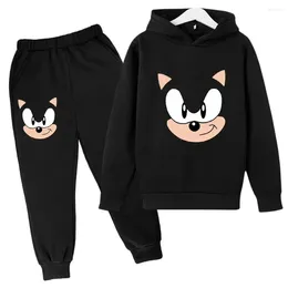 Clothing Sets Kawaii One Piece Hoodie Set For Girls Anime Hoodies Pants 2pcs Kids Cartoon Teen Tracksuits Toddler Clothes Sport Suit