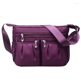 Shoulder Bags Nylon Bag Women Waterproof Crossbody Multi-pocket Handbag Large Capacity Messenger Travel Oxford