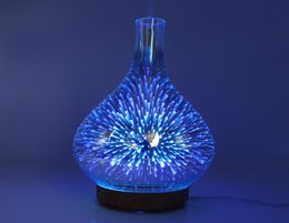 Fragrance Lamps 3D Fireworks Glass Humidifier Colourful LED Gradient Night Light Aromatherapy Machine Household Essential Oil Diffu1134697