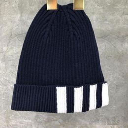 Ball Caps Fashion 2021THOM Brand Knitted Winter Warm Beanies Casual Hip Hop Men Women Wool Cotton Elastic Hats Unisex2520726