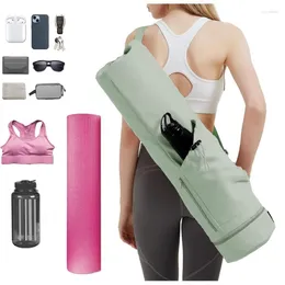 Storage Bags Yoga Mat Bag Multifunctional Gym-Bag Waterproof Full Zipper Canvas With Drawstring Water Bottle-Bag And Bottom Wet-Bag