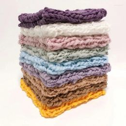 Blankets Crochet Baby Blanket Born Pography Props Knit Basket Filler Background Mini Studio Accessories