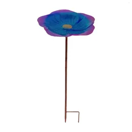 Garden Decorations Bird Baths 10'' Dia Removeable Stand Flower Shape Metal Bath For Patio Courtyard Backyard Yard Watcher