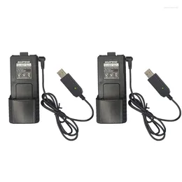 Walkie Talkie 2pcs BAOFENG Extended Battery UV-5R BL-5 High Capacity Support USB Charge For UV5R UV5RA UV5RT UV5RE F8HP