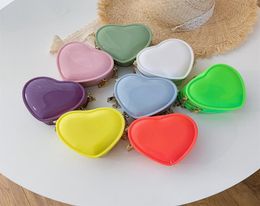 New Girls Love Heart Handbags Fashion Peach Jelly Bag Women Pure Colour Chain Mini One Shoulder Bags Valentine039s Day Messenger6998042