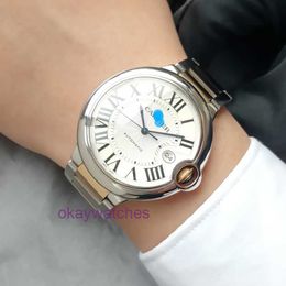 Cartre Luxury Top Designer Automatic Watches Flash Shot Watch Mens Blue Balloon Room Gold Mechanical 42mm with Original Box