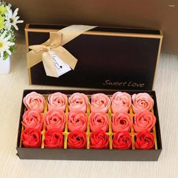 Decorative Flowers 18Pcs/Box Useful Beautiful Cream Scented Soap Plant Essential Oil Flower For Birthdays Artificial