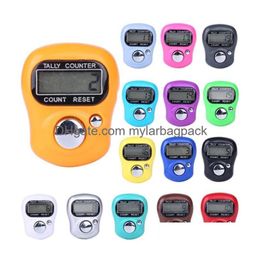 Counters Wholesale Mini Hand Hold Band Tally Counter Lcd Digital Sn Finger Ring Electronic Head Count Tasbeeh Tasbih Boutique Sn6877 D Dhidb