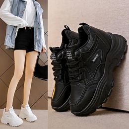 Casual Shoes Spring Autumn Solid Color Increased Cross-Strap Women's Fashionable Breathable Platform Sole Running NO:X-12