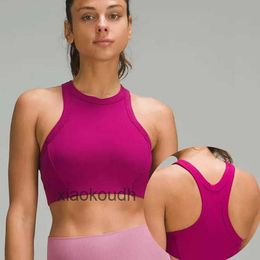 Fashion Ll-top sexy Frauen Yoga Sport Unterwäsche Springsummer New Ribbed Sportsweste Elastic Kleid Running Fitness BH für