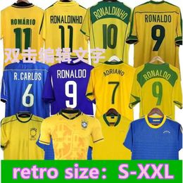 2024 Old styles and new craftsmanship 1998 Brasil soccer jerseys 2002 retro shirts Carlos Romario Ronaldinho 2004 camisa de futebol RIVALDO ADRIANO JOELINTON