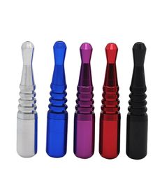 Big SizeTorpedo Aluminum Metal Smoking Pipe 5 Colors Hand Mouth Tips Cigreatte Tobacco One Hitter Whole5203812