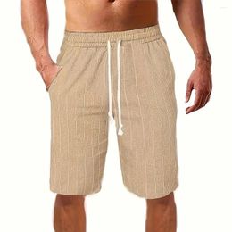 Men's Shorts Sports Blue Boardshorts Striped Casual Summer Chino White Dark Grey Workout Drawstring Brand