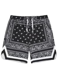 Indian Styl Totem Print Summer Mens Shorts Quick Dry Swimming Oversized Casual Beach Pants Fashion Trend Men Clothing 240422