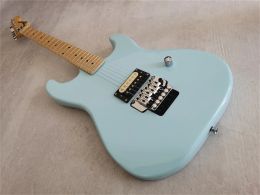 Guitar 2023 New!!! Light Blue Color Electric Guitar, Solid Body ,Maple Fretboard, No PickGuard,H Pickups