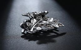 Vintage Hair Accessories for Women Small Hair clamps Claw Clips Leaf Hairpin Mini Pins Ladies Headdress Ancient Silver Colour HC0158362850