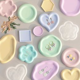 Jewellery Tray Irregular Wave Tray Sile Mould Trinkets Display Dish Plaster Mould Home Decoration DIY Cement Storage Tray Epoxy Resin Moulds