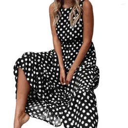 Casual Dresses Long Dress Stylish Dot Print Vest Multicolors Women Style Summer For Dating