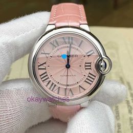 Cartre Luxury Top Designer Automatic Watches 36mm Blue Balloon Series Watch Mechanical Womens Wsbb0007 with Original Box