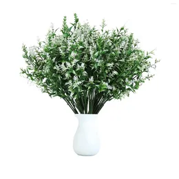 Decorative Flowers 12 Outdoor Artificial UV Resistant Lavender Plants Plastic Green Indoor Hanging Garden