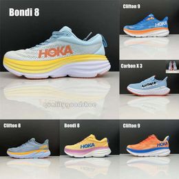 New One One Ahok Carbon X3 Clifton 9 Womens Running Shoes Bondi 8 Athletic Shoes Sneakers Shock Absorbing Road Fashion Mens Unisex Sports Shoes Size 36-45 231