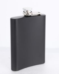 Matt black 6oz Liquor Hip Flask Screw Cap100 304 stainless steel laser weldingPersonalized logo 105 V28724843