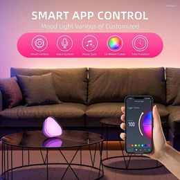 Table Lamps WIFI Smart Night Light Rechargeable 2600mAh RGB Color Changing App Control Motion Sensor Timer Function For Bedroom