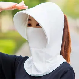Cycling Caps For Men Neck Protection Women Cap Mask Silk Scarf Sunscreen Veil Face Anti-uv Cover