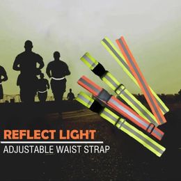 Waist Support Fabrics High Visibility Reflective Safety Belt Reflector Tape Straps For Night Running Jogging Walking Biking Supplies