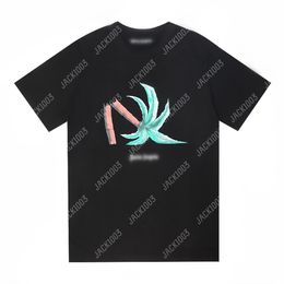 Palm 24SS Summer Letter Printing Broke Palm Logo T Shirt Boyfriend Gift Loose Oversized Hip Hop Unisex Short Sleeve Lovers Style Tees Angels 2198 ZOC