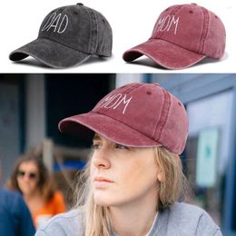 Ball Caps DAD MOM Letter Embroidery Baseball For Men Women Retro Washed Cotton Snapback Outdoor Sports Visor Sun Hat