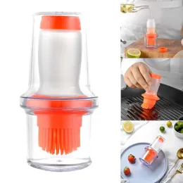 Grills Portable Silicone BBQ Grill Oil Bottle Brush with Lid Grill Oil Brushes Liquid Oil Pastry Baking BBQ Tool Kitchen Utensils