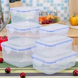 Disposable Dinnerware Plastic lunch box childrens bento food storage container school office staff outdoor picnic snack meal microwave oven size 6 Q240507