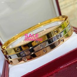 Designer 4mm Thin designer Bracelet 18k gold bracelet Luxury men's and women's 18K rose fashion bracelets accessorie Jewellery LJIT