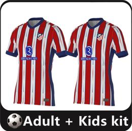 24 25 Soccer Jerseys MORATA GRIEZMANN MEMPHIS 2024 2025 M.Llorente CORREA KOKE Atletico Madrids Camisetas De Futbol LEMAR CARRASCO Men Kids Kit Football Shirt 16-4XL