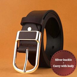 Belts Men Belt Male High Quality Belt Men Male Genuine Strap Luxury Pin Buckle Fancy Vintage Jeans Free Shipping Y240507