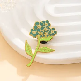 Brooches Forget-me-not Hard Enamel Pin Flower Lover Metal Badge Botanical Brooch For Jewellery Accessory Gifts Women Girls