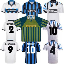 1988 1989 1990 91 92 93 94 95 96 inter retro soccer jersey Brehme Bergomi Matthaus Berti Zenga Serena Klinsmann Mandorlini milan vintag 264d