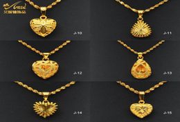 Pendant Necklaces African Large Necklace Woman Party Nigerian Bride Fashion Arab Hollow Flower Gold Charm Jewellery GiftsPendant5161507