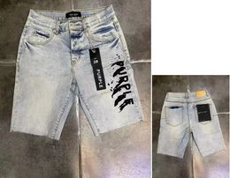 Jeans viola estate jeans corto maschi designer corto jeans over dritto night club estivo blu jeans jeans pantaloncini da donna in stile lussuoso patch stesso stile