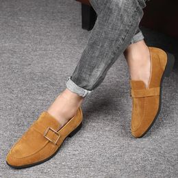 Spring Mens Casual Business Shoes Loafers Men Dress Shoes Faux Suede Driving Shoes Fashion Formal Shoes for Men Sneakers 240426