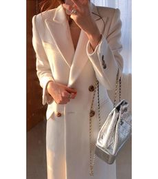 Heydress Winter Women Solid Slim Elegant Wool Coat Office Lady White Streetwear Female Thick Warm Double Breasted Outerwear 2104263444467
