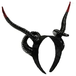 Hair Clips Girl Handmade Gothic Antler Horn Hoop Party Costume Drop