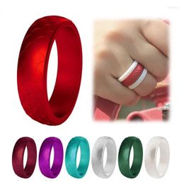 Cluster Rings 1pc Sports Silicone Finger Ring Dragon Scales Wedding Rubber Bands Hypoallergenic Flexible For Women