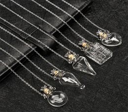 Pendant Necklaces 1PC Glass Memorial Urn Cremation Necklace Ash Case Holder Keepsake Jewelry7768409