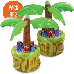 Beach party beverage cooler beverage rack ice cushion roller coaster container plastic inflatable floating coconut ice bucket beverage rack 240425